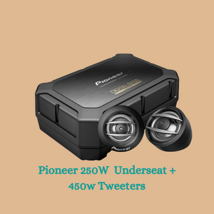 Pioneer 250W Underseat+ 450W Tweeters