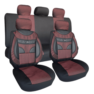 Maroon Black 5 Seater Car Seat Covers