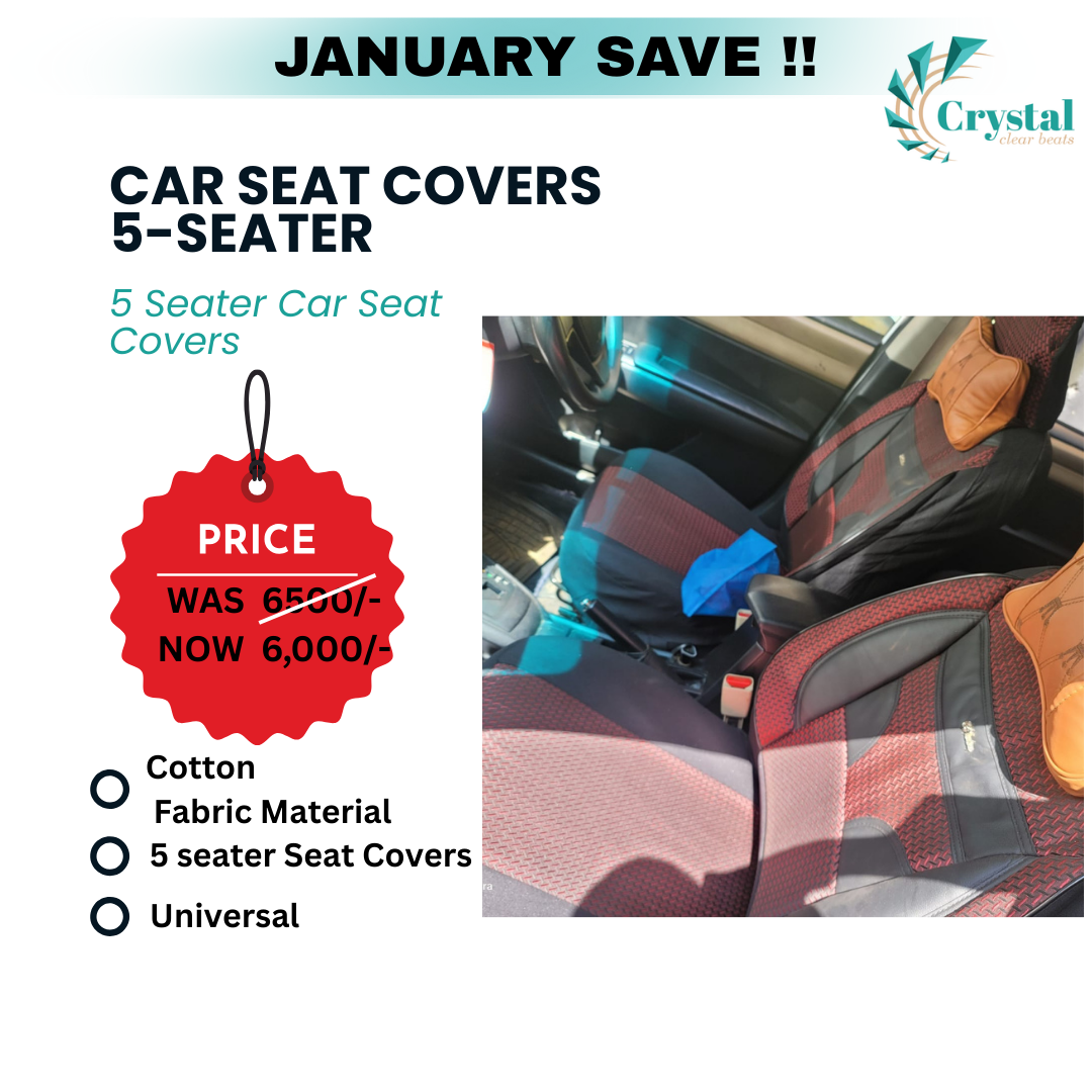 Maroon Black 5 Seater Car Seat Covers